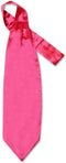 Biagio ASCOT Solid HOT PINK FUCHSIA Color Cravat Men's Neck Tie...