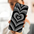 Compatible with Samsung Galaxy A10e Black Cute Heart Tunnel Center Love Pattern Shockproof Protective Anti-Slip Thin Slim Soft Black Phone Case Co...
