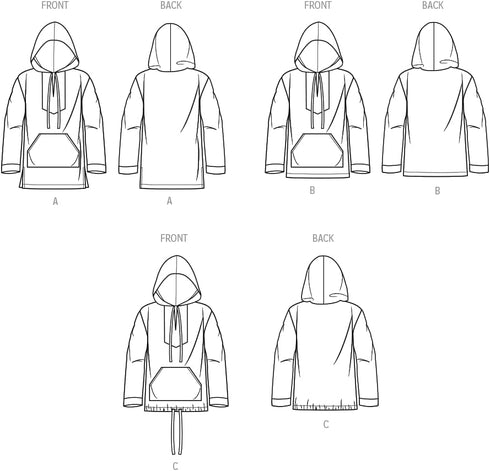 Simplicity Easy Children's, Teens' and Adults' Hoodie Sewing Pattern Packet, Code S9759, Sizes XS - L/XS - XL, Multicolor...