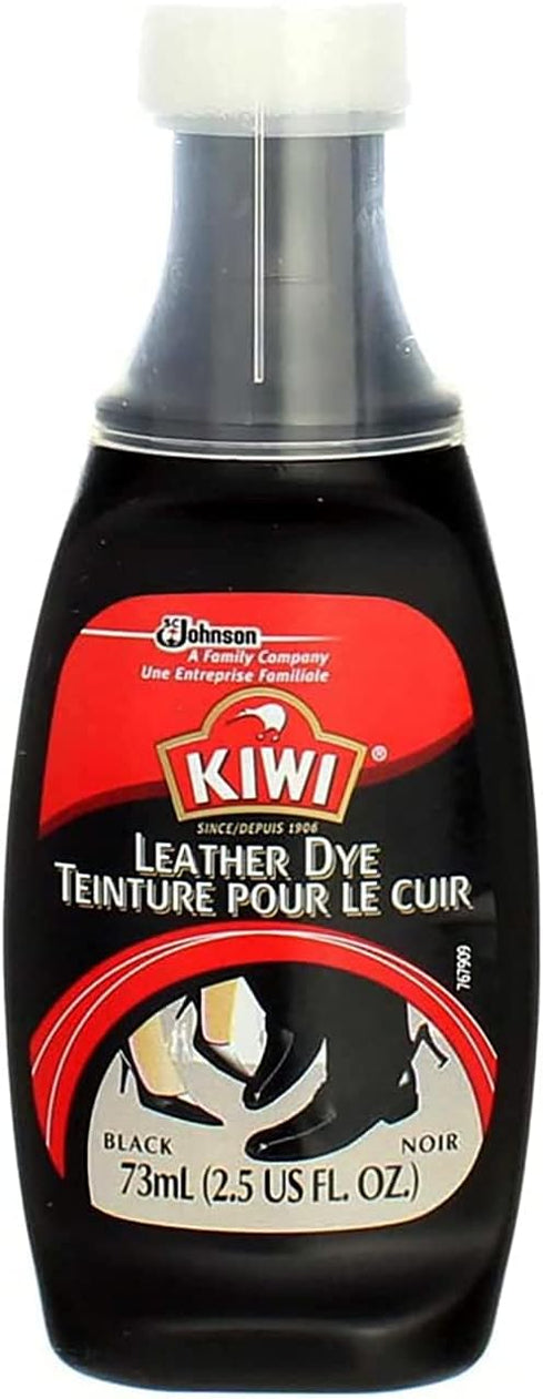 KIWI Leather Dye Restorer | For Shoes, Boots, Furniture, Jacket, Briefcase and More | Black | Includes Sponge Applicator...