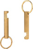 2PCS Solid Brass Keychain Beer Bottle Opener with Brass Key Rings Handcrafted in Brass Copper,?KPQ-502L?, small, Gold...