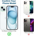 AGVEE 3+3 for iPhone 15/15 Plus Camera Lens Protector, Brushed Metal Ring 9H Tempered HD Glass Camera Protector Cover Film, Brushed-Blue...