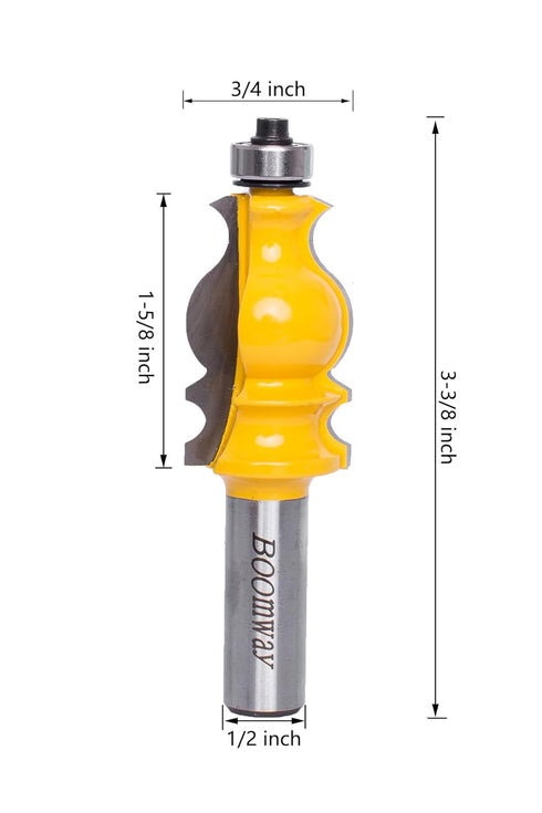 Architectural Molding Router Bits 1/2-inch Shank, Baseboard Milling Cutter, Woodworking Carbide Tool...