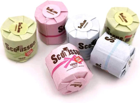 Dollhouse Decoration Accessories, 1:12 Dollhouse Miniature Scene Model 6 PCS Paper Towels Set (6 PCS, 12 x 11 mm)...