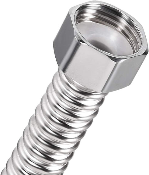 uxcell Corrugated Stainless Steel Flexible Water Line 3.9inch Long G1/2 Female Threaded Connector with Washer, 4pcs...