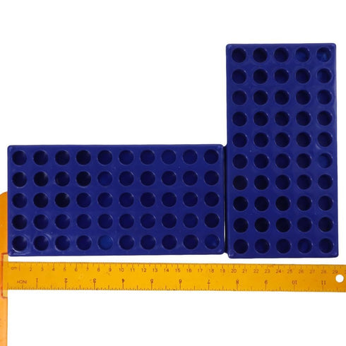 Lab Tube Stand 2PCS Polypropylene High Quality Blue 2ml Vial Rack Multi Function 50 Wells Stackable Tube Rack Laboratory Supplies...