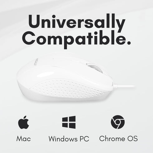Macally USB Wired Mouse with 3 Button, Scroll Wheel, & 5 Foot Long Cord, USB Mouse for Laptop and Desktop, Computer Mouse Wired Compatible with Ap...