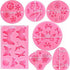 Flower Silicone Mold,7 Pack for Rose, Chocolate, Cake, Butterfly, Mini Bow, Cupcake, Jelly, Mini Muffins and Candy Making...