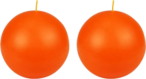 Zest Candle 2-Piece Ball Candles, 4-Inch, Orange...
