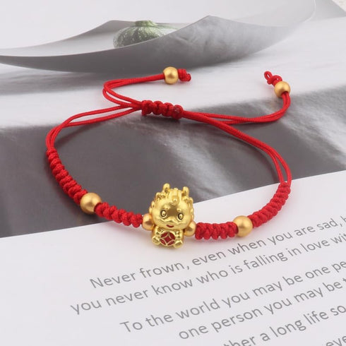2024 Year of The Dragon Adjustable Bracelets Red String Handwoven Set for women men Chinese Zodiac Animal Dragon Rope String Wrap Bracelet fashion...