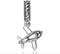 925 Sterling Silver Airplane Charm Plane Charm Travel Charm Birthday Charm for Pandora Charm Bracelet...