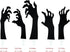 Anditoy 5 Pack Halloween Black Hands Yard Signs with Stakes Scary Silhouette Halloween Decorations for Outdoor Yard Lawn Garden Halloween Decor...