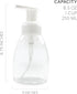 Cornucopia Brands Foaming Soap Dispensers 8.5oz / 250ml Capacity (8pk); Oval w/White Pumps Empty Plastic Liquid Soap Pump Bottles...