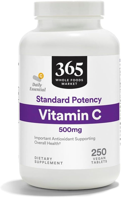 365 by Whole Foods Market, Vitamin C 500Mg, 250 Tablets...