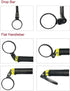 Hafny Bar End Bike Mirror, HD, Blast-Resistant, Glass Mirror, HF-MR090, HF-M951-FR03, HF-M952-FR03 (Silver Glass, 68mm)...