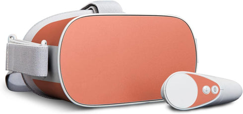MightySkins Skin Compatible with Oculus Go Mobile VR - Solid Salmon | Protective, Durable, and Unique Vinyl Decal wrap Cover | Easy to Apply, Remo...