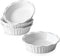 LIFVER Ceramic Pie Pans for Baking 6 Inches, 11.6 OZ Set of 4 Deep Pie Dish, Round Mini Pie Plates Tart Pans, Small Quiche Baking Fluted Dish Pan ...