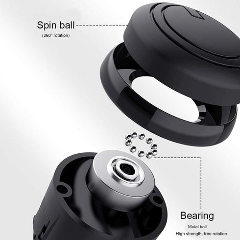 Spinner Knob, Driving Helper Booster Metal Bearing Steering Wheel Universal Fit Spinner Knob, Driving Steering Wheel Knob Vehicle Accessory...