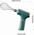 Electric Handheld Mixer with 2 Stirring Rods Household Electric Egg Beater 3 Speed Modes for Whipping Mixing Pudding Cookies Cakes Batters USB Rec...