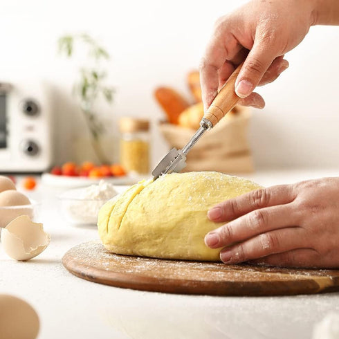 SAINT GERMAIN Premium Hand Crafted Bread Lame for Dough Scoring Knife, Tool Sourdough Slashing with 10 Blades Included Replacement Authentic Leath...