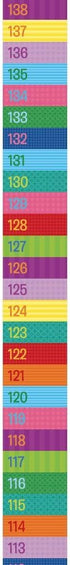 Measure Me! Baby Roll-up Door Frame Growth Height Chart for Children Kids Room - Rainbow Rows...