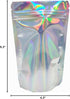 50 Pieces 4.3x6.3 inch Resealable Stand Up Zipper Lock Bags Heat Seal Pouches Gusset Bottom Clear Foil Food Storage Packaging Bag...