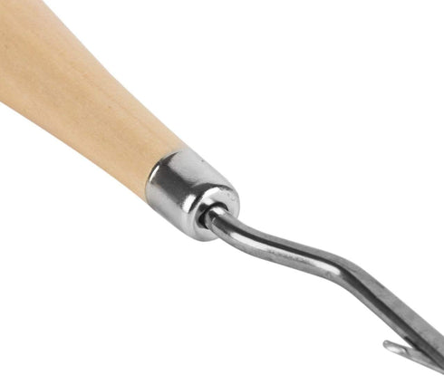 2 Pieces 6.3 Inch Wooden Bent Latch Hook Crochet Needle, Knitting Tool for Rug Making and Art Crafts......