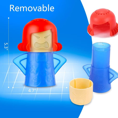 Abnaok Microwave Cleaner, Angry Mama Microwave Cleaner Microwave Oven Steam Cleaner Easily Clean in Minutes Cleans Add Vinegar and Water for Home ...