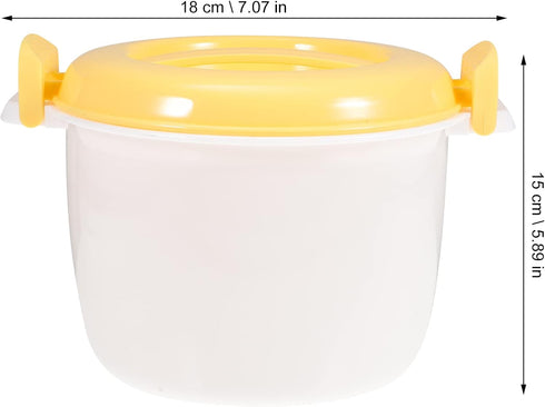 Microwave Food Container Microwave Rice Cooker Food Container: 1L Pasta Cooker Maker Oven Rice Cooker Steamer Microwave Cookware for Rice Chicken ...