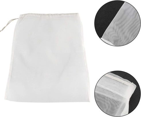 100 Mesh Food Grade Wine Filter Bag Reusable Home Brew Beer Making Extra Fine Extraction Sack Best for Straining Food Nut Milk Brewing Needs(28x45...