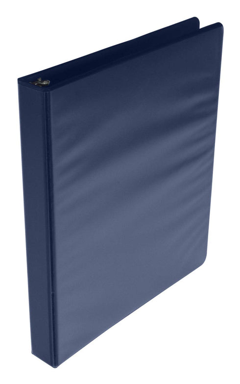 School Smart 1439110 Vinyl General Purpose Round Ring View Binder, 1", Blue...