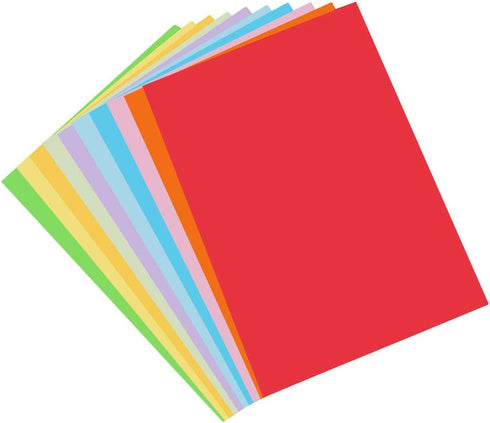 Color A4 Paper, 100 Pcs A4 DIY Craft Origami Paper for Coloured Printer Paper, DIY Arts, Crafts, Paper Cutting(10 Colors)...