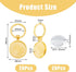 DICOSMETIC 20 Sets Blank Cabochon with Keychain Set Golden Alloy Pendant Cabochon Settings and Glass Cabochons DIY Blank Dome Keychain Making Kit ...