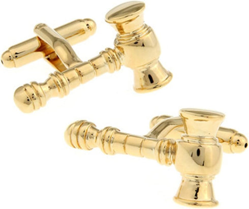 Law Gavel Mallet Judge Lawyer Mason Pair Cufflinks...