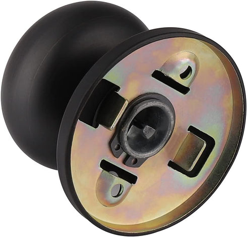home improvement direct Dummy Door Knob, Oil Rubbed Bronze No Lock & Non-Turning Single Sided Round Knobs, 3 Pack Flat Ball Knob Without Lock for ...