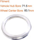 ZHTEAPR 4pcs Wheel Hub Centric Rings 71.5 to 83.1 OD=83.1mm ID=71.5mm Aluminium Alloy Wheel Hubrings 83.1 to 71.5...