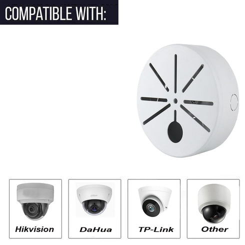 2 Pack Camera Junction Box,Universal Bullet Security Camera Mount Box, Bracket Hide Cable,Outdoor Camera Cover, Base Junction Box for CCTV Cameras...