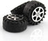 4pcs Model Car Wheels 42mm Plastic DIY Toy Wheels Black for 2mm Shaft...