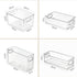 Refrigerator Organizer, Food Pantry Storage and Storage Box with Hollow Out Handles, Clear Plastic Storage Cabinet, BPA Free, Multi-Size Storage S...