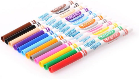 Crayola Fine Line Markers, Washable Markers, 12 Count...