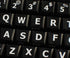 English US Large Letters Keyboard Stickers Matte Non Transparent Black Background (Upper CASE) by 4Keyboard...