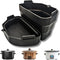 SimplyRye Silicone Slow Cooker Liners fits 6QT Crockpot, Reusable/Leakproof, Slow Cooker Divider Insert Liners, Dishwasher Safe (2 in 1 Black fits...