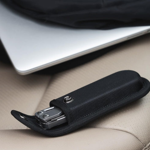 Pocket Holder Nylon Folding Pocket, Knife Sheath Holster with Belt Loop and Snap Closure,4pcs Black...