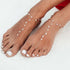 Kokoma Leaf Foot Chain Barefoot Sandals Anklet for Beach Rhinestone Anklets Crystal Ankle Bracelet for Women Lady's Beach Wedding Foot Jewelry Par...