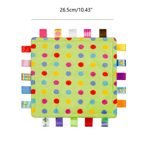 Baby Tag Soft Touch Plush Colourful Comfortable Tag Blanket, Security Blanket Gift for Baby, Toddler, Child...