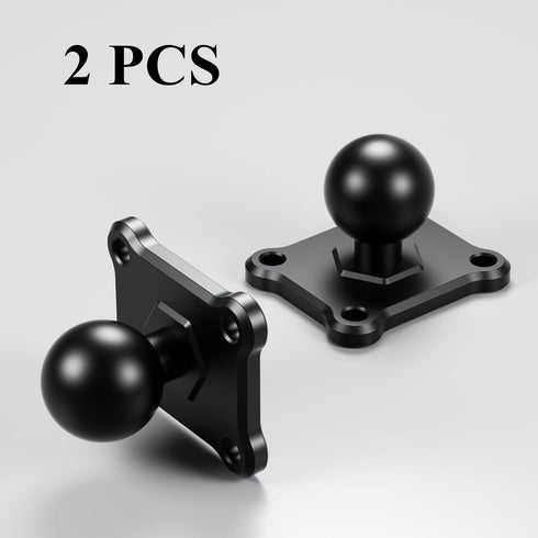 BRCOVAN 2 PCS, 1'' Ball Mount Base with Aluminum Alloy 4-Hole AMPS Square Plate & 1'' TPU Ball Adapter Compatible with RAM Mounts B Size 1 Inch Ba...