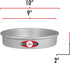 Lumintrailx Fat Daddios Round Cake Pan, 9 x 2 Inch, Silver, with a Lumintrail Measuring Spoon Set (PRD-92)...