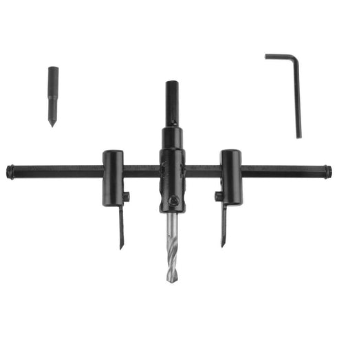 Adjustable Circle Hole Saw Drill Bit Set Cutter 30-200mm Heavy Duty Wood DIY Woodworking Tool Black...