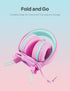 iClever Kids Headphones with Microphone for School - 85dB/94dB Volume Control, Wired Headphones for Kids Girls Boys, Adjustable Foldable On-Ear He...