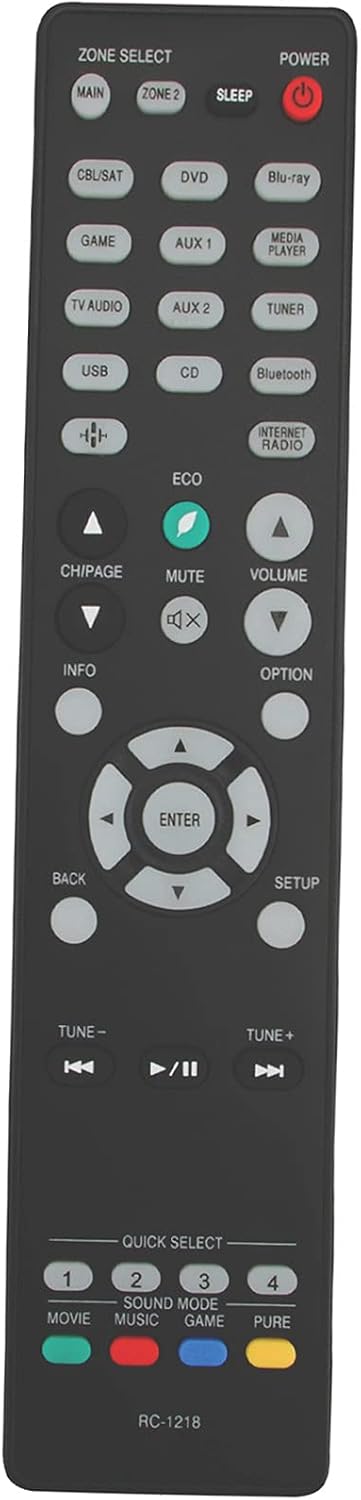 RC-1218 Replacement Remote fit for Denon Audio/Video Receiver AVR-S730H AVR-S930H AVR-X1400H AVRS940H AVRX2500H AVRX3500H AVRX240...